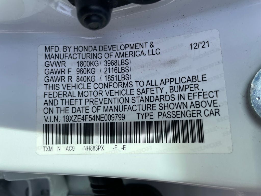 2022 Honda Insight EX - ADAPTIVE CRUISE / REMOTE START