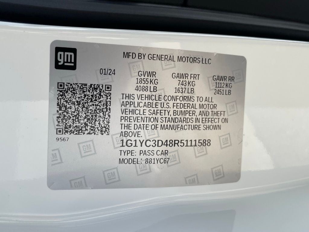 2024 Chevrolet Corvette Stingray 3LT - CARBON FIBER INTERIOR TRIM / HEAD UP DISPLAY