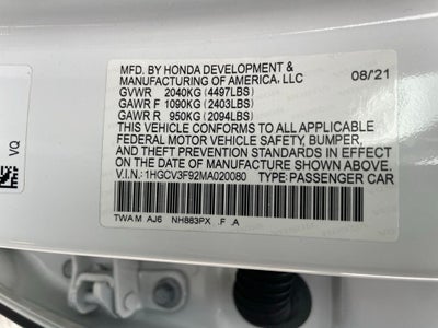 2021 Honda Accord Hybrid Touring - HEADS UP DISPLAY / ADAPTIVE CRUISE CONTROL