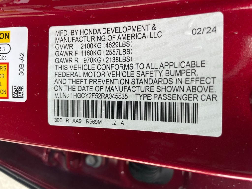 2024 Honda Accord Hybrid Sport - SUNROOF / ADAPTIVE CRUISE CONTROL