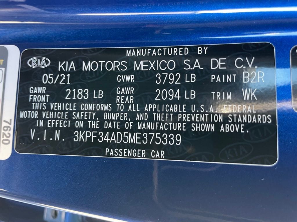 2021 Kia Forte GT-Line - PUSH BUTTON START / BLIND SPOT WARNING