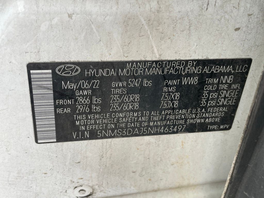 2022 Hyundai SANTA FE SEL - HARMAN KARDON AUDIO / APPLE CARPLAY