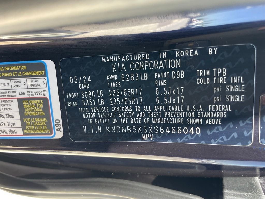 2025 Kia Carnival LXS - KIA CERTIFIED / NAVIGATION