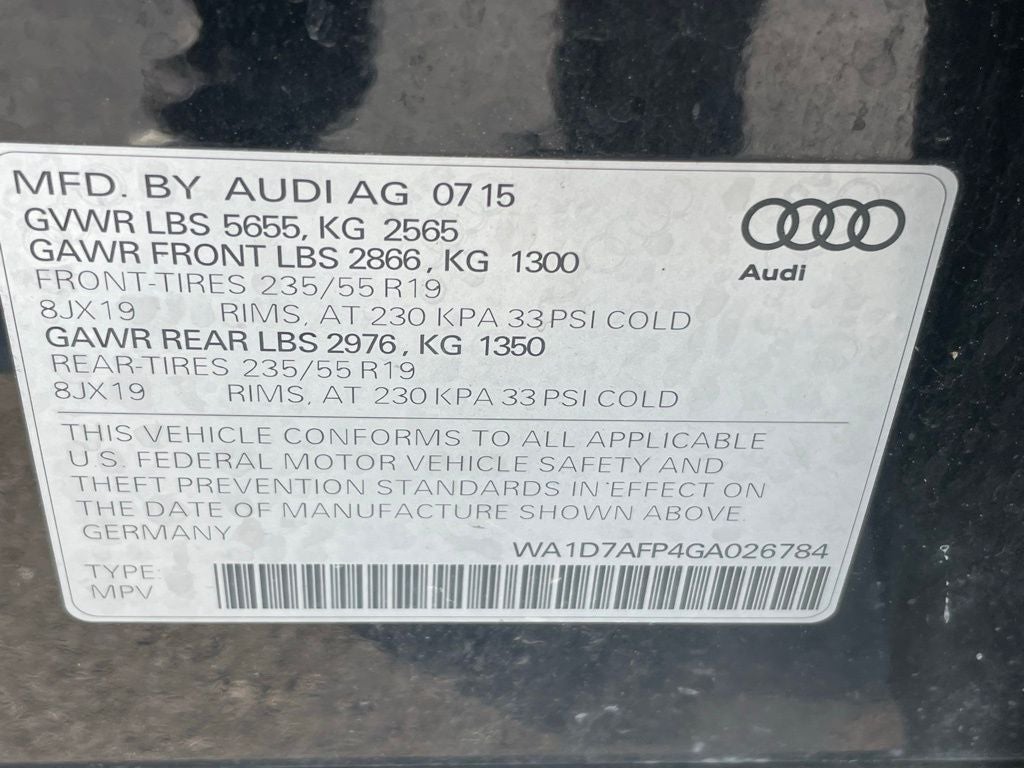 2016 Audi Q5 3.0T Prestige QUATTRO - HEATED CUP HOLDERS / PANORAMIC ROOF