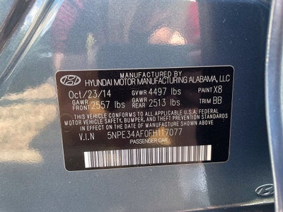 2015 Hyundai SONATA Limited Clean Carfax, One Owner, Extra Clean