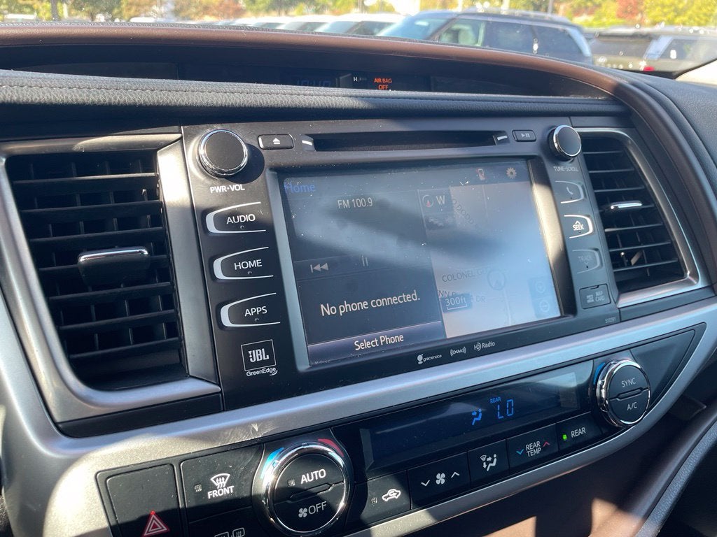 2018 Toyota Highlander Limited Platinum Leather, One Owner, Moonroof, Third Row