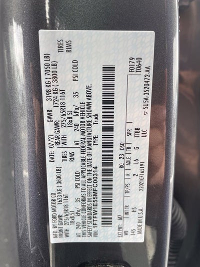 2021 Ford F-150 Lariat