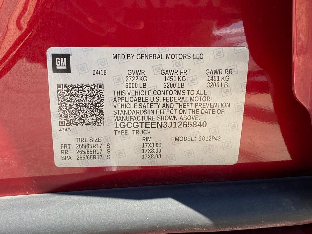 2018 Chevrolet Colorado ZR2