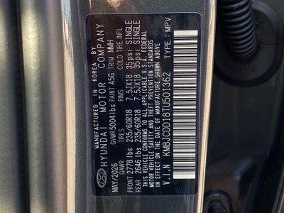 2026 Hyundai TUCSON HYBRID SEL Convenience