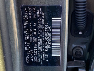 2026 Hyundai ELANTRA Limited