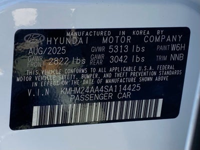 2025 Hyundai IONIQ 6 SE