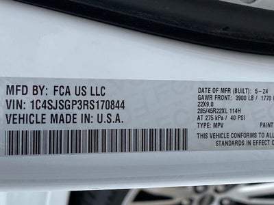 2024 Jeep Grand Wagoneer L Series III MCINTOSH AUDIO / 1 OWNER / 4X4