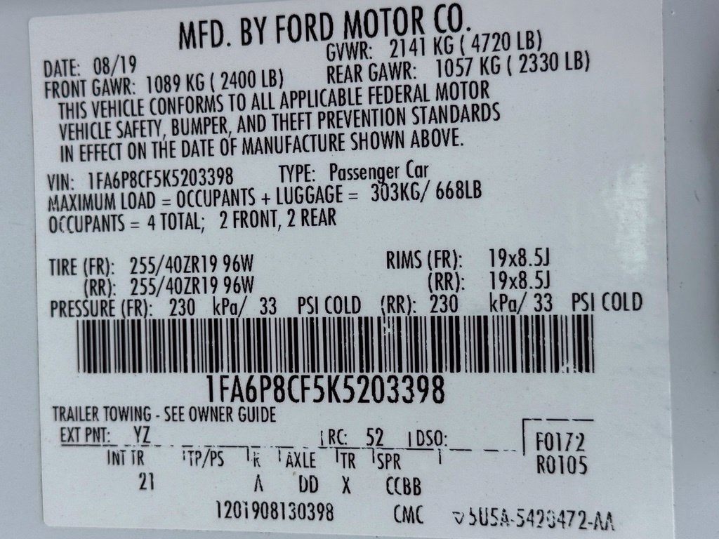 2019 Ford Mustang GT - CLEAN CARFAX
