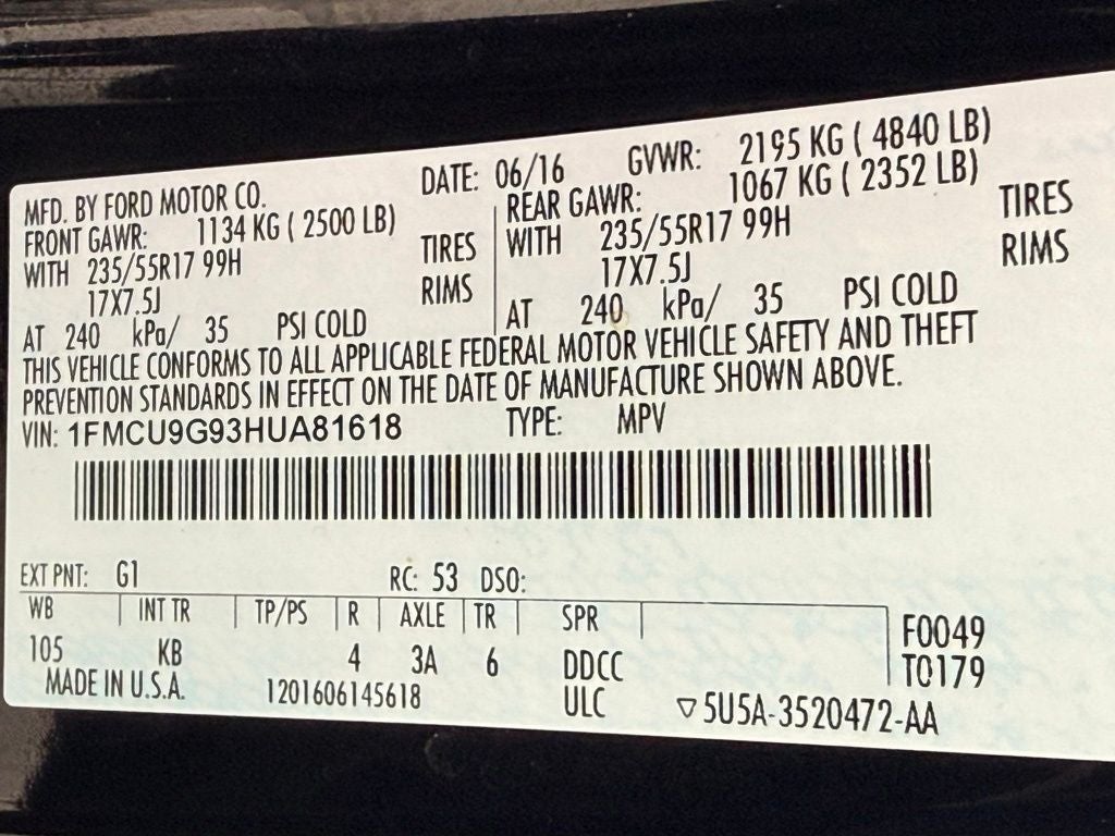 2017 Ford Escape SE