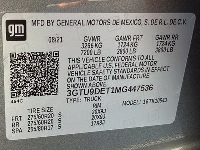 2021 GMC Sierra 1500 SLT - 4WD / CLEAN CARFAX