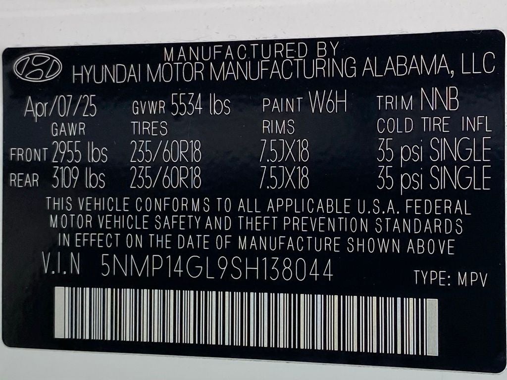 2025 Hyundai SANTA FE SE FWD