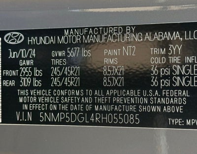 2024 Hyundai SANTA FE Calligraphy NAPPA LEATHER