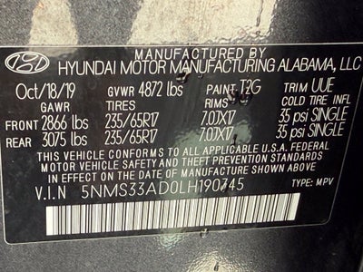 2020 Hyundai SANTA FE SEL - CLEAN CARFAX / ONE OWNER