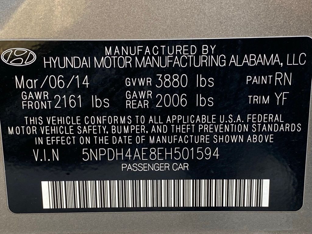 2014 Hyundai ELANTRA Limited