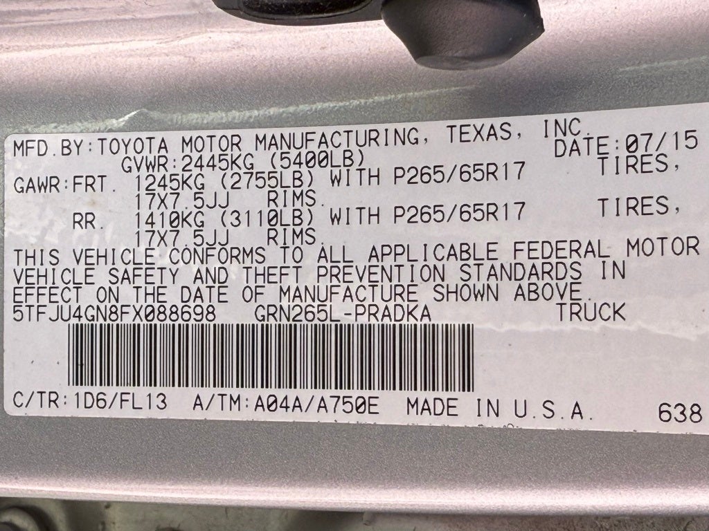 2015 Toyota Tacoma PreRunner V6