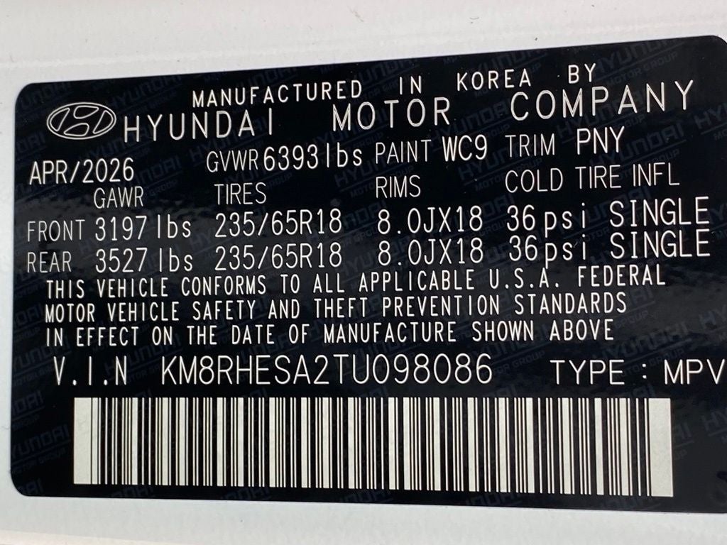 2026 Hyundai PALISADE HYBRID SEL Premium 7 Passenger