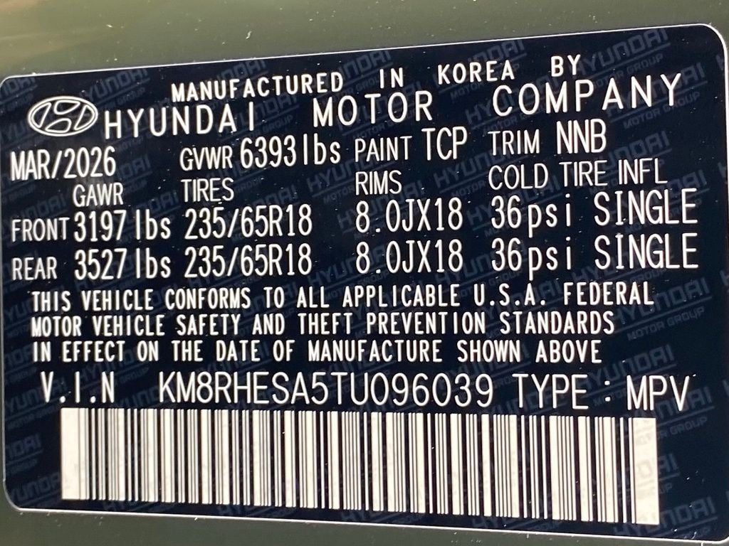 2026 Hyundai PALISADE HYBRID SEL Premium 8 Passenger