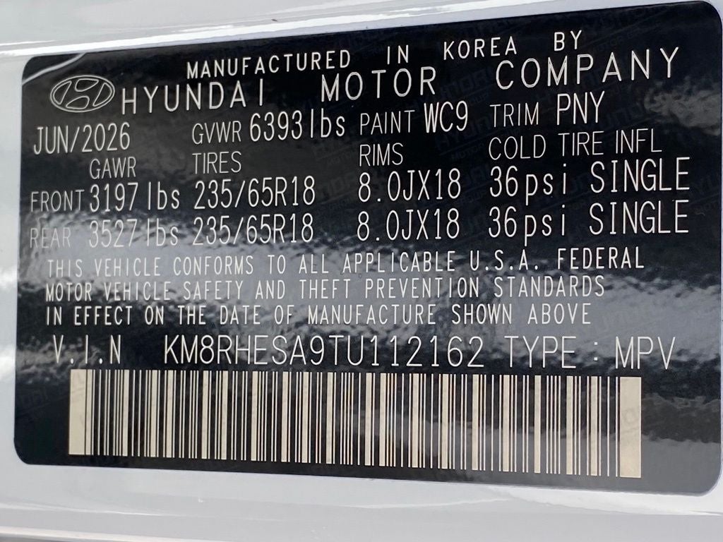 2026 Hyundai PALISADE HYBRID SEL Premium 7 Passenger