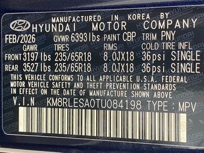 2026 Hyundai PALISADE HYBRID SEL 7P