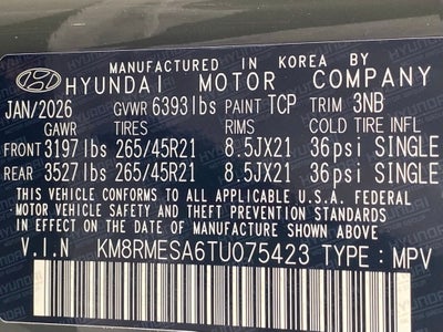 2026 Hyundai PALISADE HYBRID Calligraphy