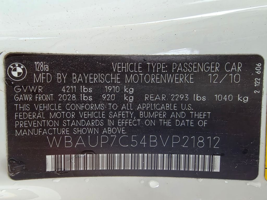 2011 BMW 1 Series 128i