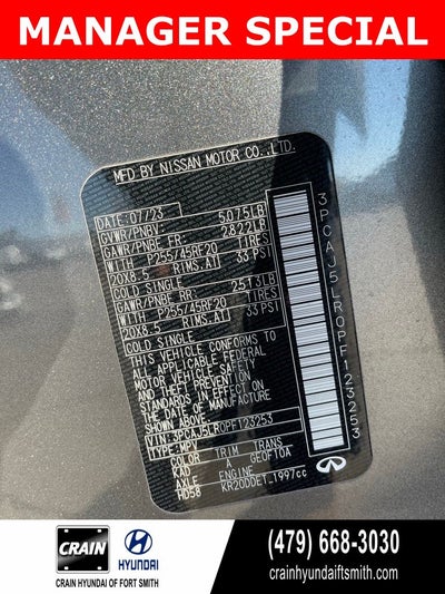 2023 INFINITI QX55 SENSORY