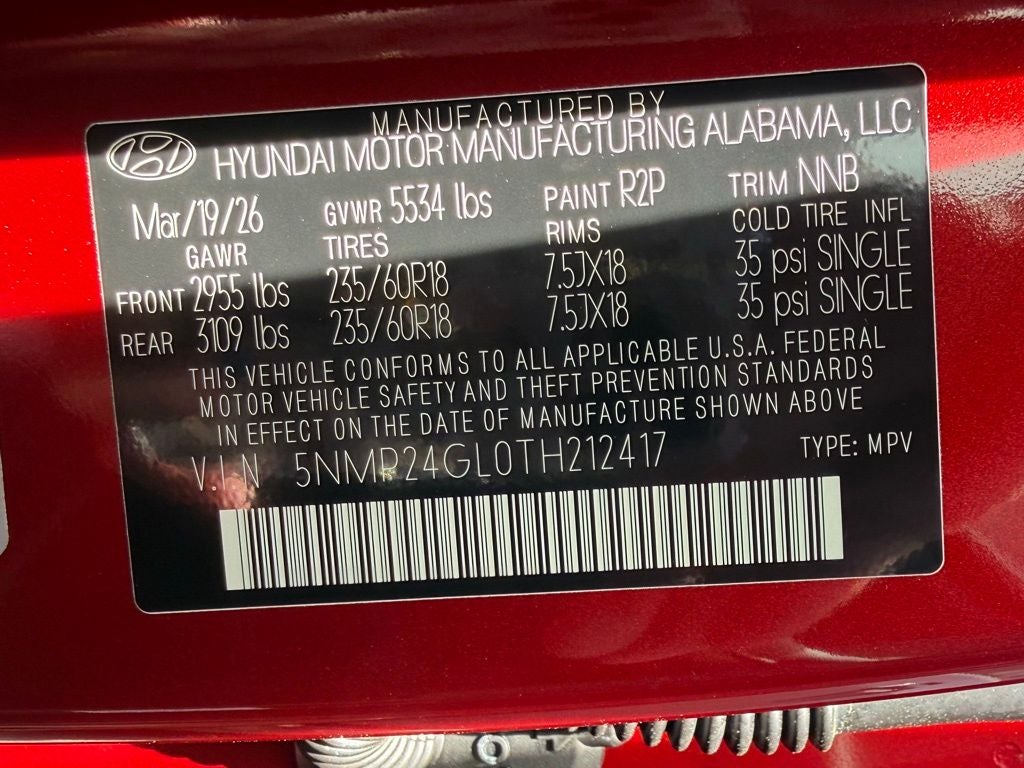 2026 Hyundai SANTA FE SEL FWD