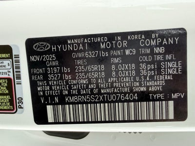 2026 Hyundai PALISADE SEL Premium FWD