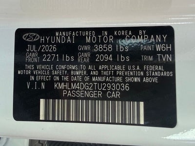 2026 Hyundai ELANTRA SEL Sport Plus