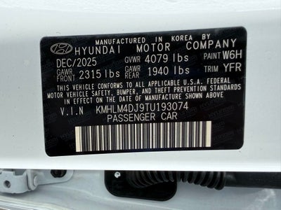 2026 Hyundai ELANTRA HYBRID SEL Sport