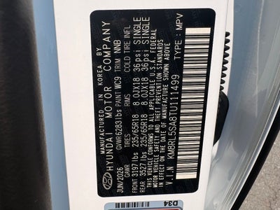 2026 Hyundai PALISADE HYBRID Blue SEL 7 Passenger