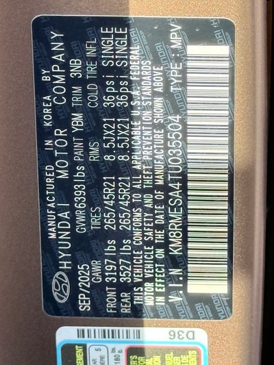 2026 Hyundai PALISADE HYBRID Calligraphy