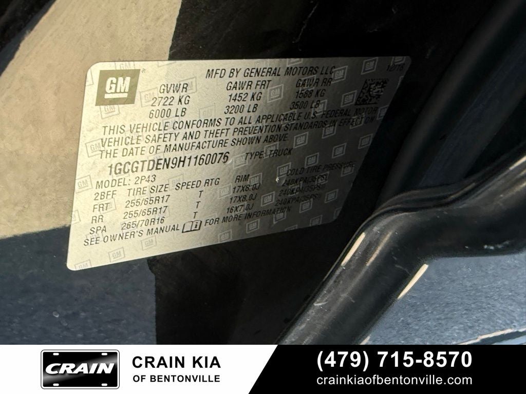 2017 Chevrolet Colorado Z71 - 4WD / CLEAN CARFAX HISTORY