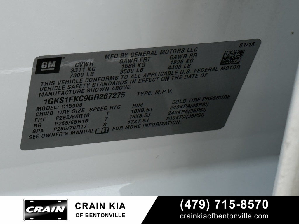 2016 GMC Yukon XL SLE