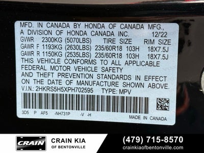 2023 Honda CR-V Hybrid Sport - HYBRID! / SUNROOF / ONE OWNER