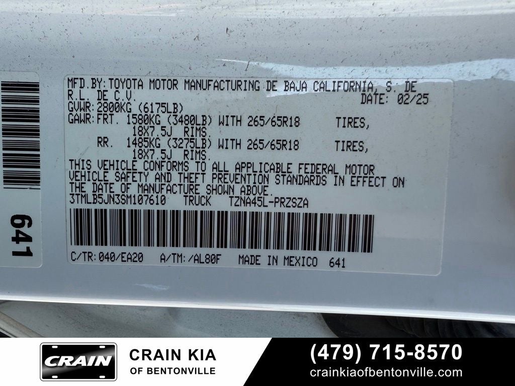 2025 Toyota Tacoma TRD Sport Premium - 4WD / SUNROOF / $8,750 Premium Pkg