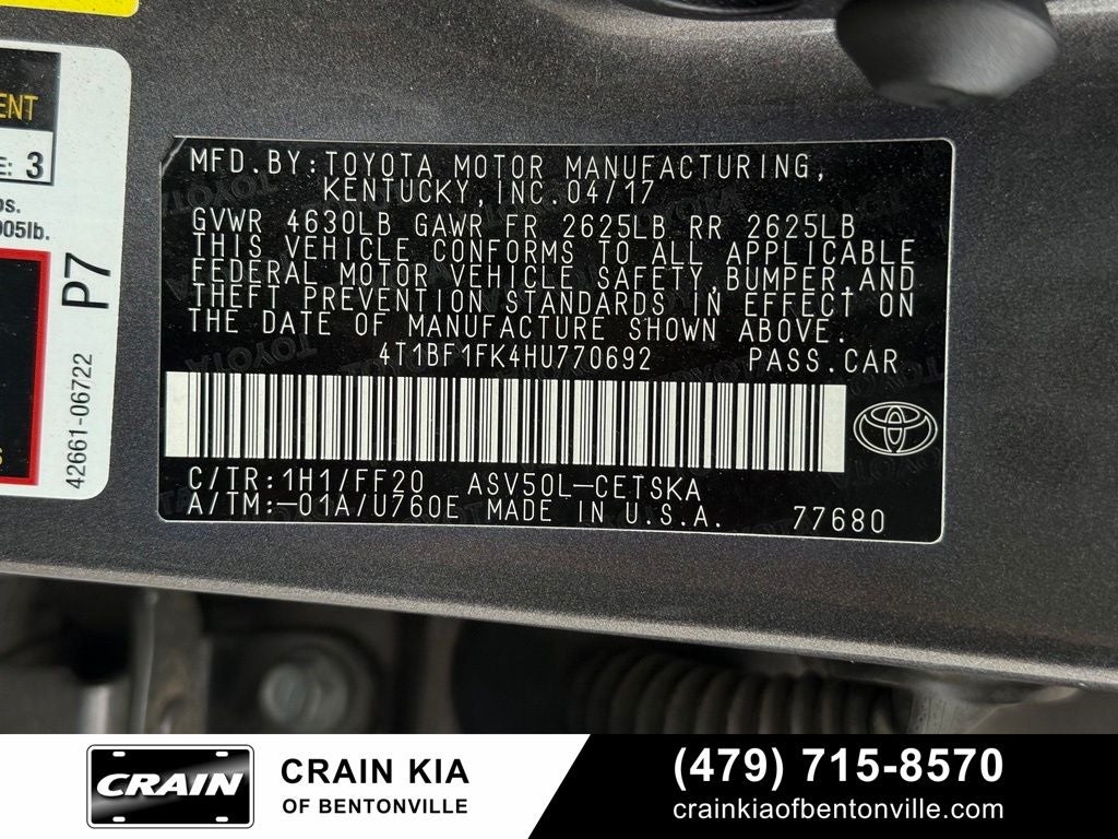 2017 Toyota Camry SE