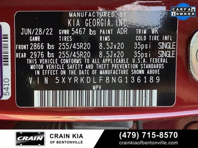 2022 Kia Sorento X-Line SX Prestige - KIA CPO / AWD / PANORAMIC SUNROOF