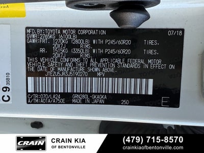 2018 Toyota 4Runner Limited - SUNROOF / LEATHER