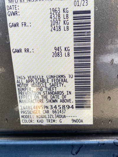 2023 Nissan Altima 2.5 SL CLEAN CARFAX / HEATED SEATS