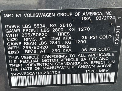 2024 Volkswagen Atlas Cross Sport 2.0T SE w/Technology HEATED SEATS / COOLED SEATS / CLEAN CARFAX