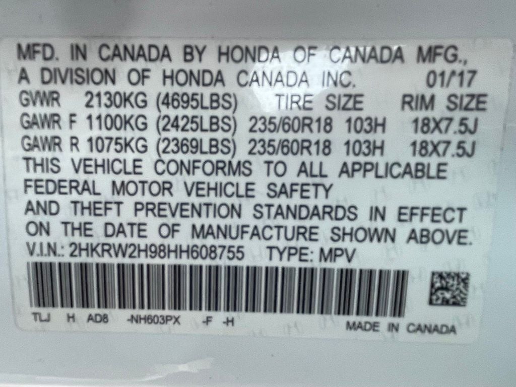 2017 Honda CR-V Touring