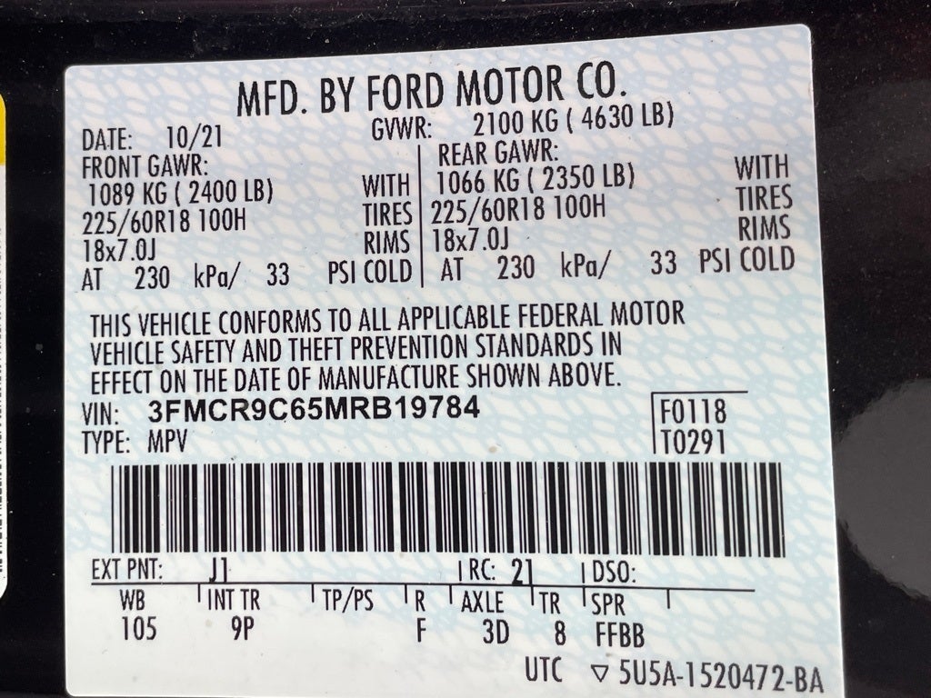 2021 Ford Bronco Sport Outer Banks 4X4 / HEATED SEATS