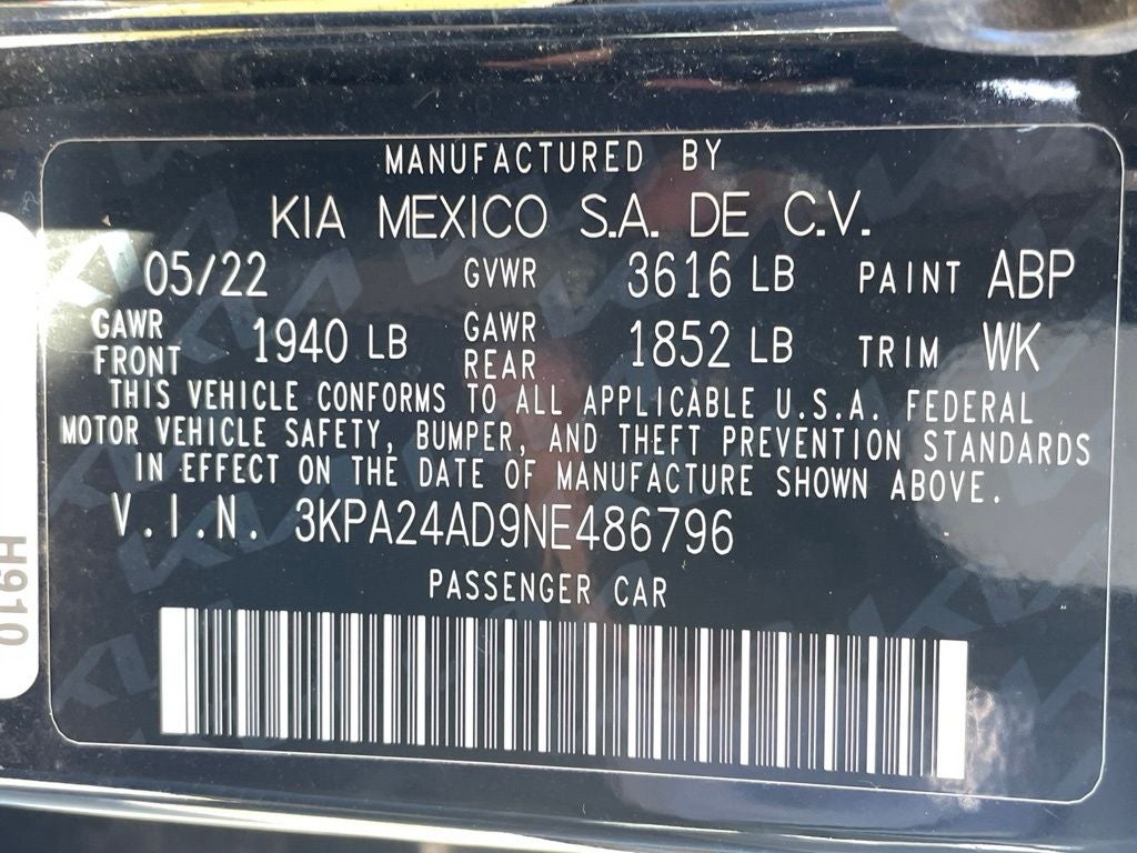 2022 Kia Rio LX ONE OWNER / CLEAN CARFAX