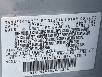 2021 Nissan Kicks SR